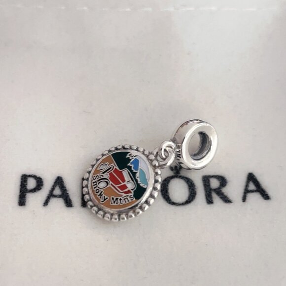 Pandora Smoky Mtns Dangle Exclusive Charm S925 Sterling Silver - Picture 3 of 4